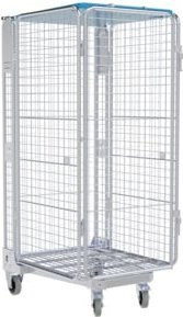 HMH nestainer Metall-ADB 1450 ME KU in Silber, 5-seitig mit Boden und Dach, Breite: 73 cm, Tiefe: 87 cm - Bild 1