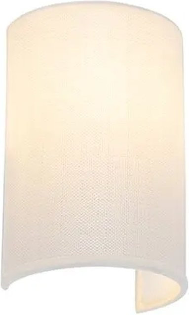 QAZQA Moderne Wandleuchte in Weiß mit Jute-Schirm, dimmbar und E27 - Bild 1