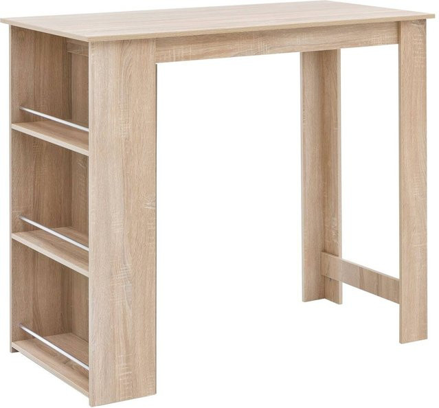 Wohnling Bartisch Eiche Sonoma aus melaminharzbeschichteter Spanplatte, Farbe Braun, B/H/T: 120 x 107,5 x 60 cm - Bild 1