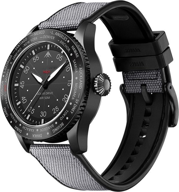 North Edge Chronograph, Solar, Schwarz, Herren, 5 ATM - Bild 1