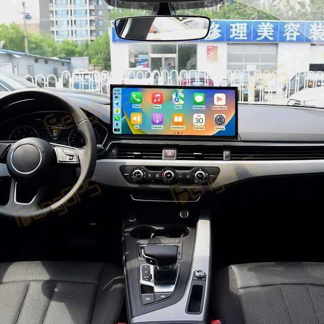 Aotsr Android 14 CarPlay Autoradio mit 15,8 Zoll Touchscreen für Audi A4L A5 2017-2019, Multimedia Player mit GPS Navigation und DSP, Schwarz - Bild 1