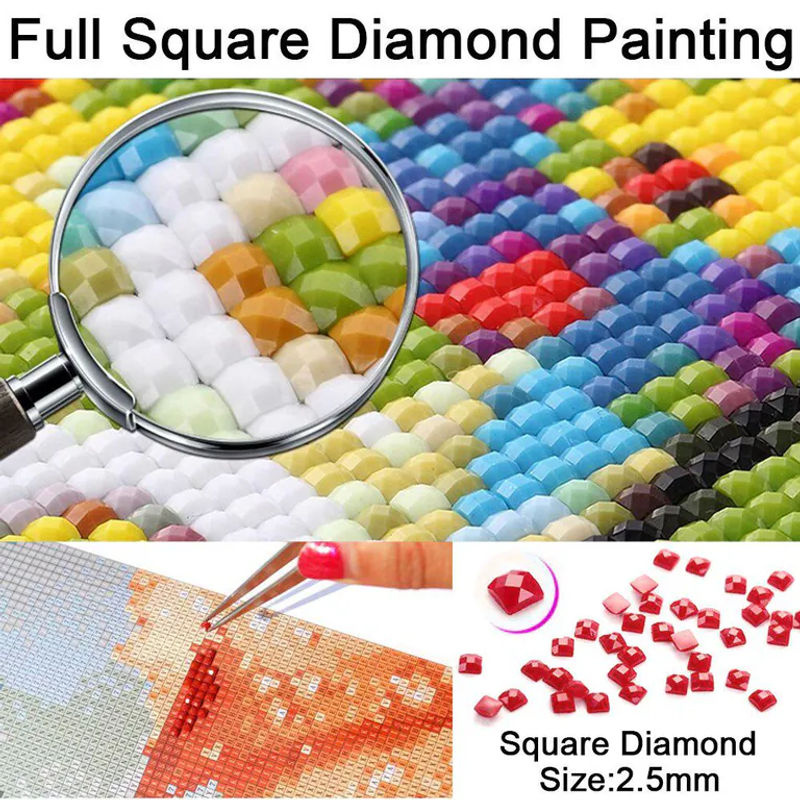 FIYO 5D DIY Diamond Painting Set für Kinder mit Rundbohrern, mehrfarbig, B/H: 20 x 30 cm - Bild 6