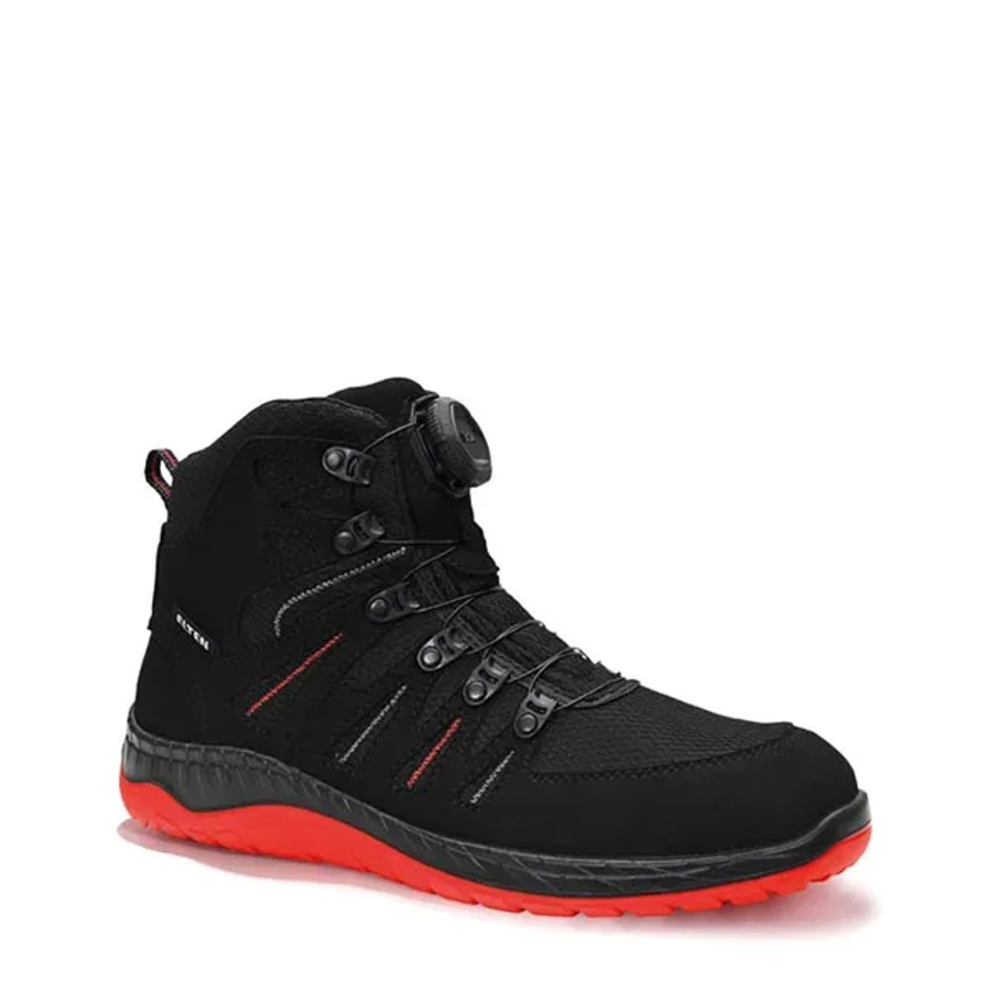 Elten Sicherheitsstiefel Maddox Boa S3 ESD in Schwarz-Rot, Größe 45 - Bild 2