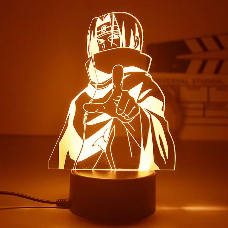 Bandai Naruto Itachi Uchiha Anime Modell 3d Nachtlicht 16 Farbe LED Tischlampe - Bild 1