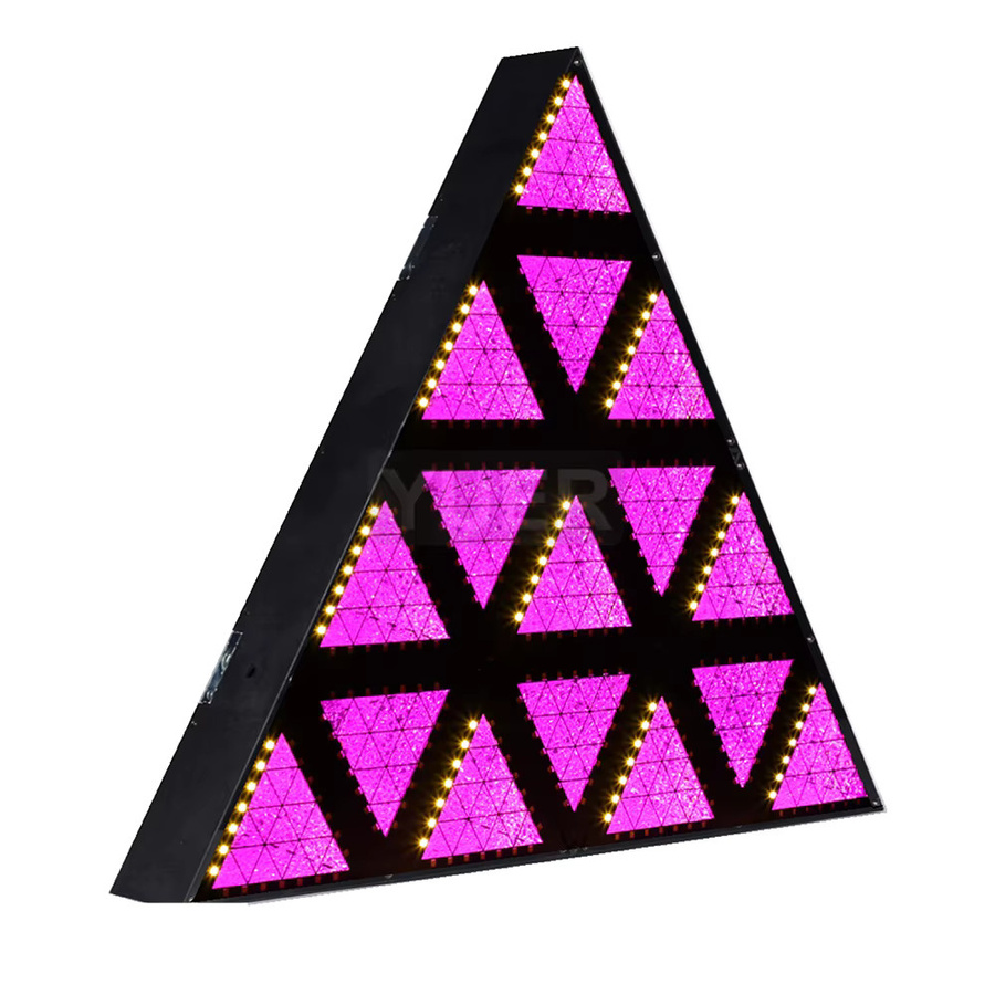 Yuer RGB Dreieck Retro LED Bühnenlicht mit Hilfsbeleuchtung und DMX512 Matrix Strobe für DJ, Bar und Disco Party - Bild 2