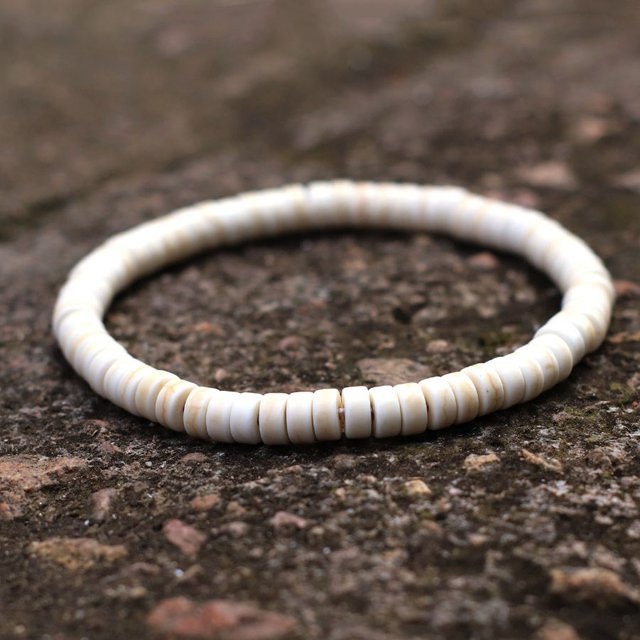 Noter Armband, Weiß, Howlith-Stein, Unisex, 6/8/10 mm - Bild 1