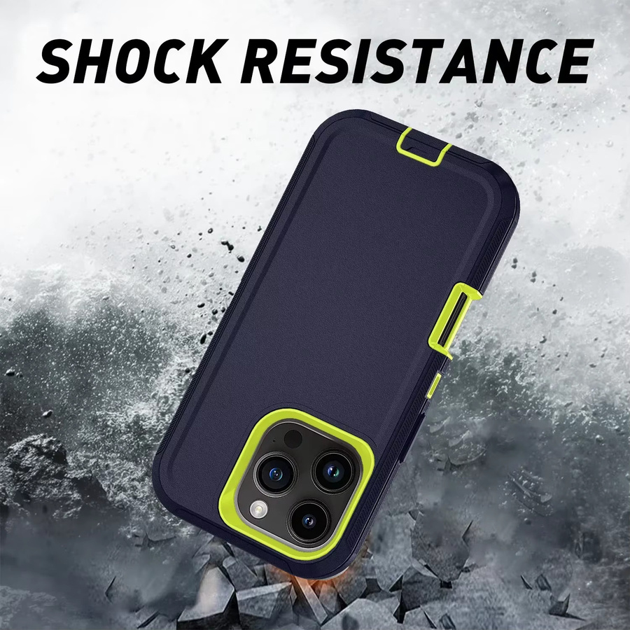 Otter Armor Box stoßfeste Defender Handyhülle mit Clip für iPhone 17 16 15 14 13 12 11 Pro Max XS 7 8 16E in Blau und Lila - Bild 3