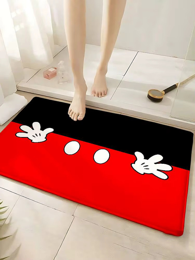 Rutschfeste Mickey Mouse Fußmatte von 52TOYS in Rot, rechteckig aus Polyester, Breite: 60,0 cm, Tiefe: 40,0 cm - Bild 6