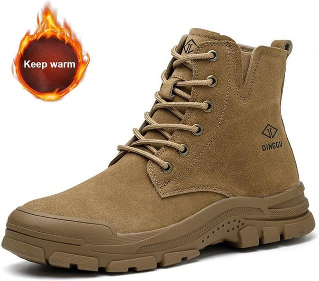 Avant-garde Sicherheitsstiefel für Männer aus Wildleder in Braun mit Stahlkappe und Schutz gegen Stöße und Verbrennungen, Größe 45 - Bild 1