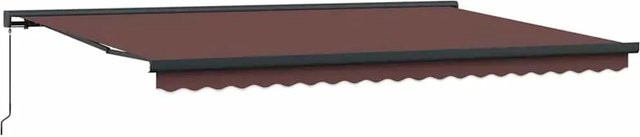 vidaXL Markise manuell mit Kurbel in Braun, B: 500 cm, T: 300 cm - Bild 1