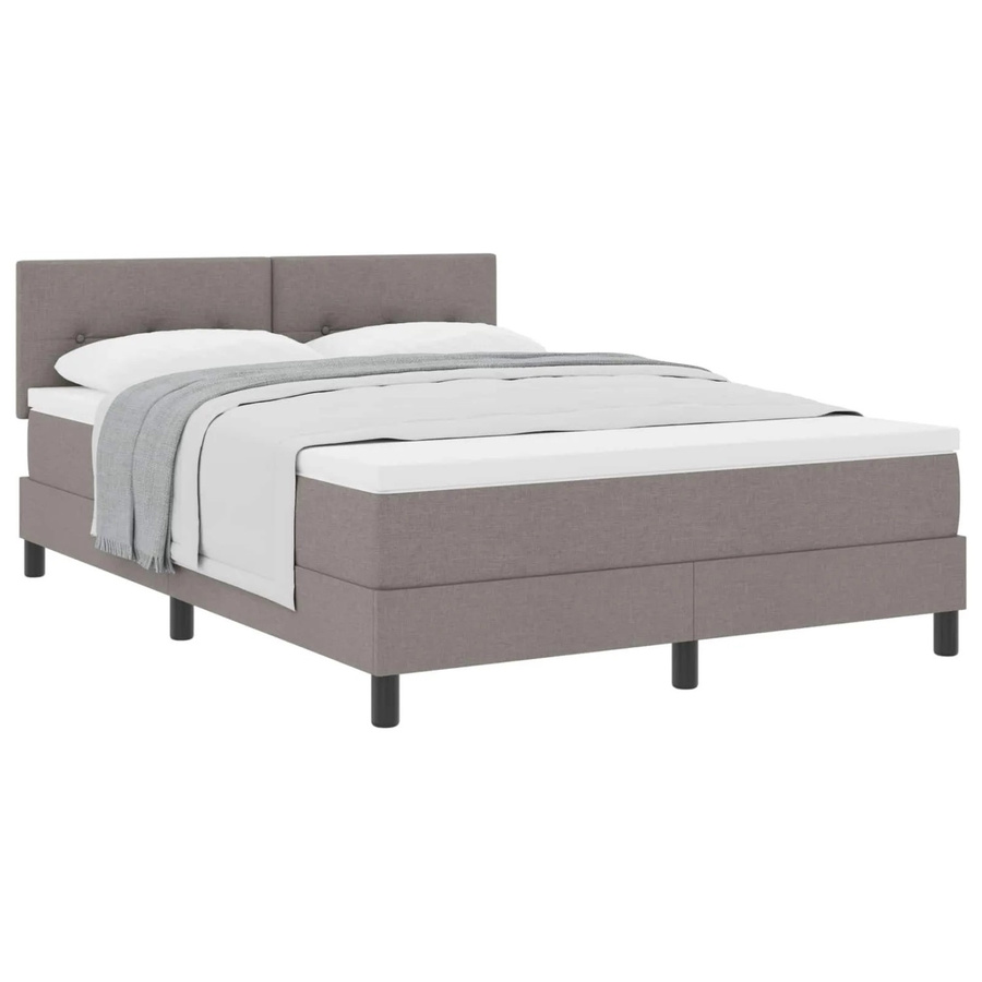 vidaXL Boxspringbett mit Matratze Hybrid-Design in Taupe, B/T: 160 x 200 cm - Bild 2