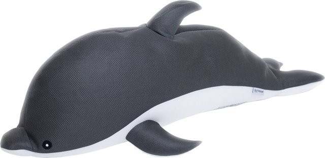 Westmann Pool Buddy Sitzsack Delfin in Grau Weiß aus Polyester B/H/T: 102 x 36 x 40 cm - Bild 1