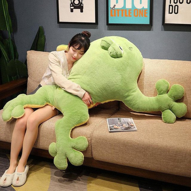 Süße Riesenfrosch Plüschtier, Tierkissen, 60cm, ab 12 Jahre - Bild 1