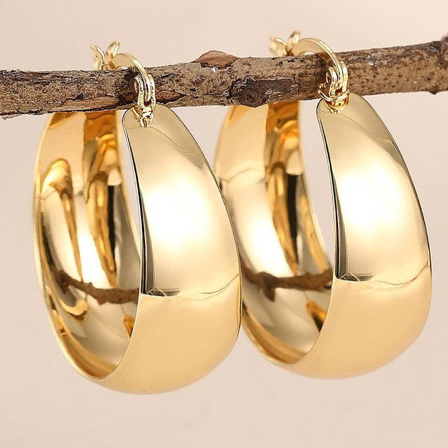 Huitan Creolen, Gold, Damen - Bild 1