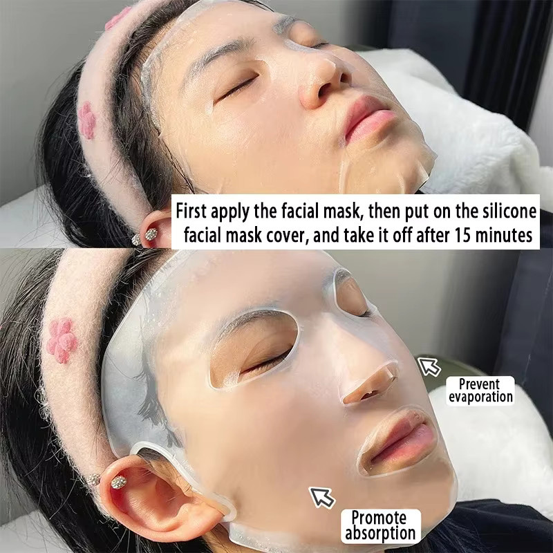 FUBEICHLY 3D Silikon Maske Gel, Damen, Anti Falten Straffend - Bild 3