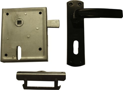 ALPERTEC Kastenschloss aus Metall und Kunststoff in Schwarz und Silber, Breite: 20 mm - Bild 1