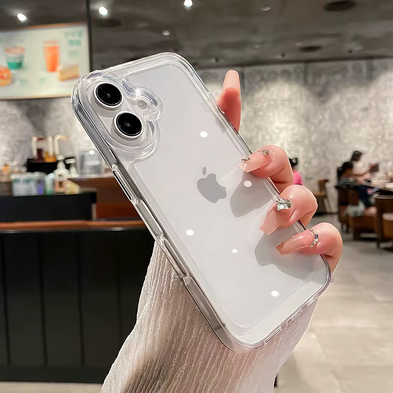 Loobival Transparente Airbag-Schutzhülle für iPhone 11 bis iPhone 17 Pro Max, Stoßfeste Acryl Hülle in Klar - Bild 4