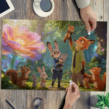 Potdemiel Disney Zootopia Judy Hopps und Nick Wilde Puzzle mit 1000 Teilen für Erwachsene, mehrfarbig, rechteckig