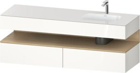 Duravit Einbauwaschtisch-Möbel-Set Qatego in Weiß, B/T/H: 160 x 50 x 60 cm - Bild 1
