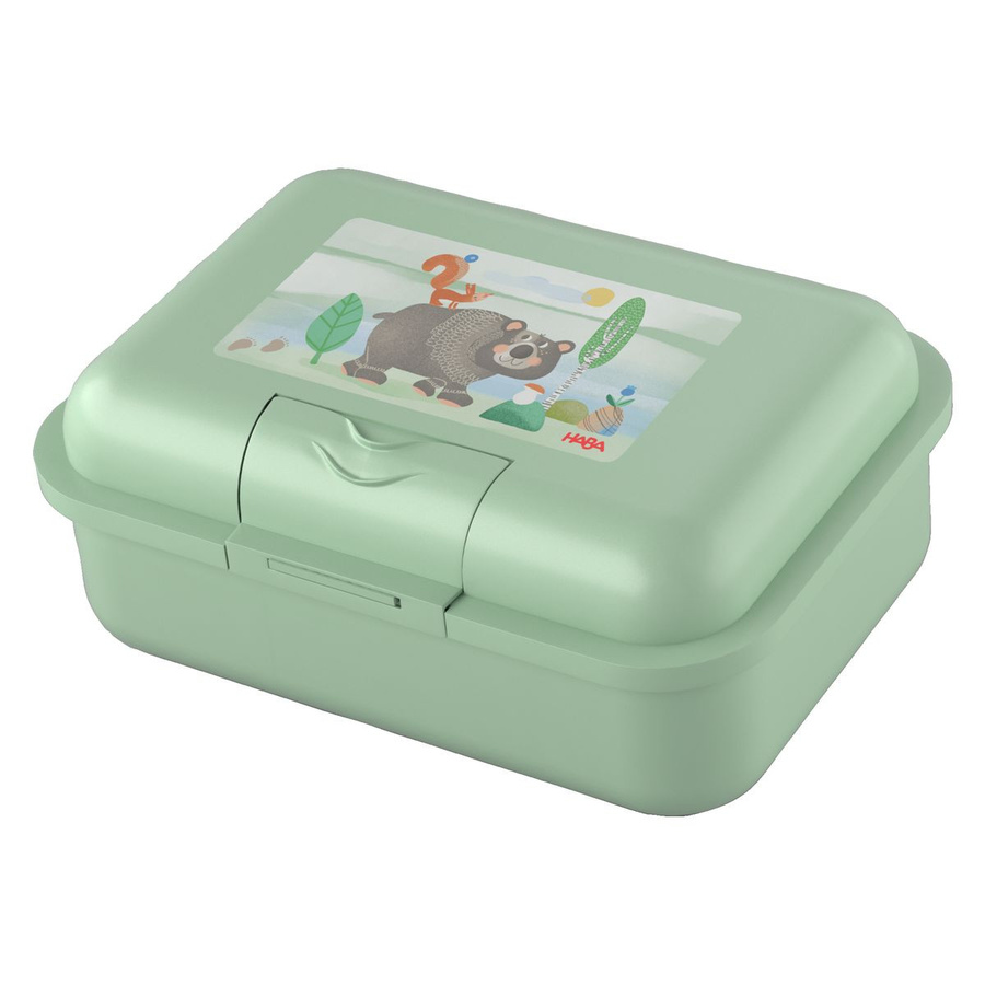 Haba Brotdose Lunchbox mit Trennfächern Wald Grün - Bild 1