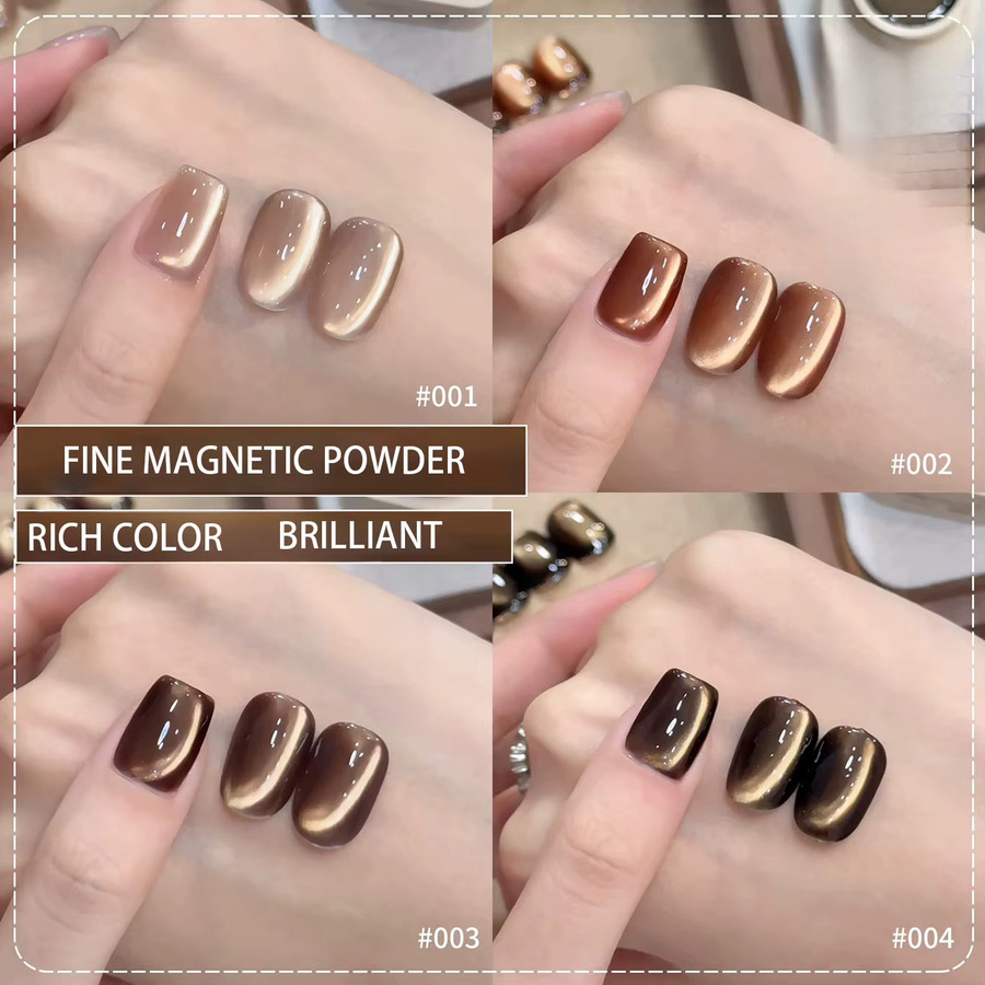 MIANEL Nagellack, Braun-Goldener, Schimmernd, 10 ml - Bild 2