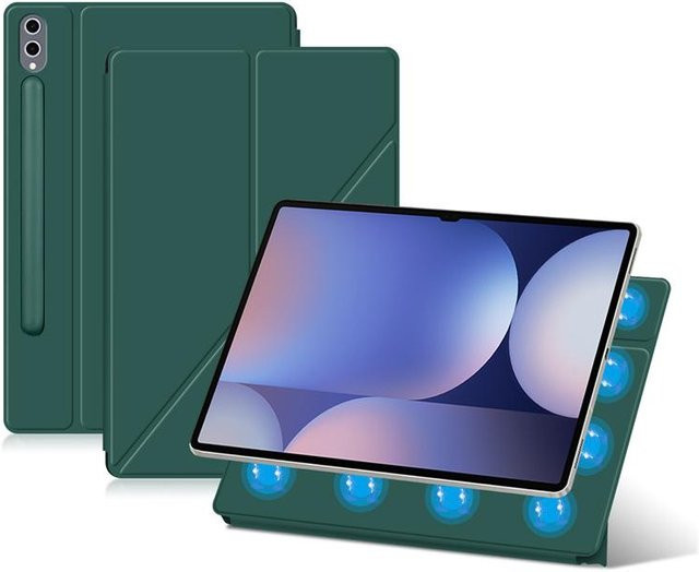 Magnetische Schutzhülle für Samsung Galaxy Tab S11 S10 S9 S8 S7 FE Plus Ultra mit Stifthalter in Grün - Bild 1