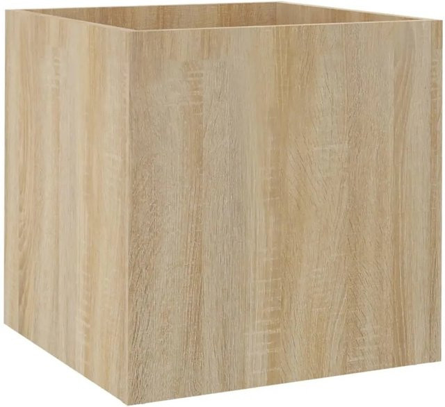 vidaXL Pflanzgefäß aus Holzwerkstoff in Sonoma-Eiche, Braun/Beige, B/T/H: 40 x 40 x 40 cm - Bild 1