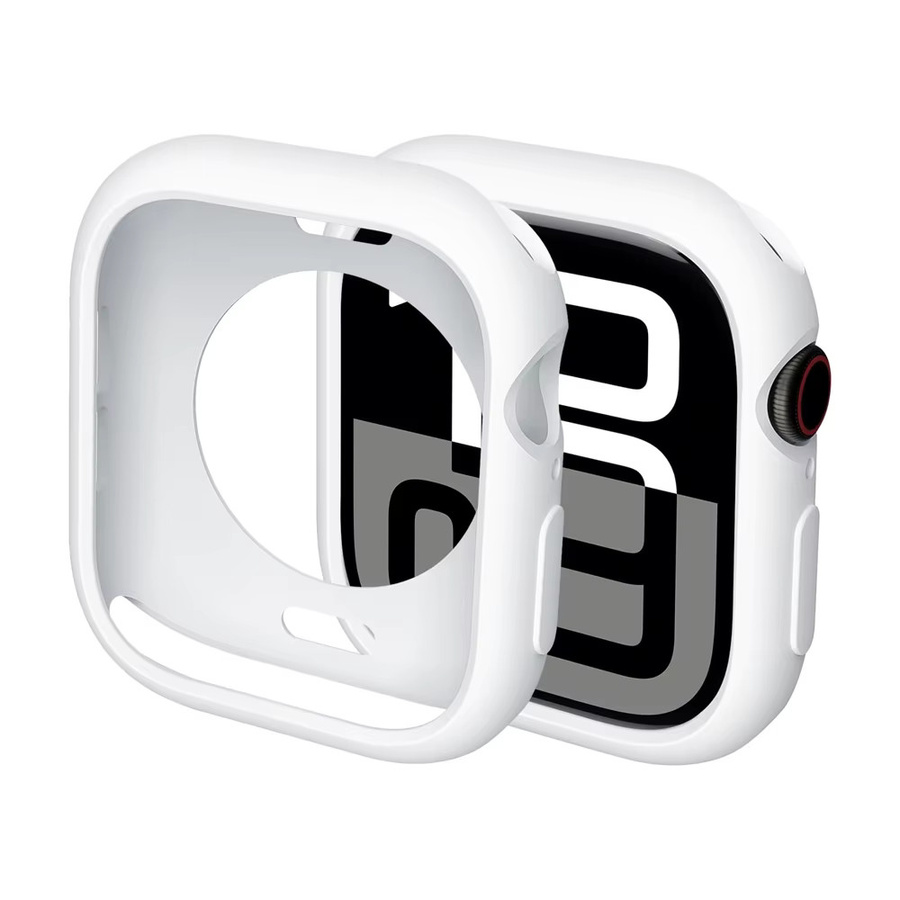 LCAPLE Uhrenzubehör Silikon-Schutzhülle für Apple Watch 10 11, Weiß - Bild 1