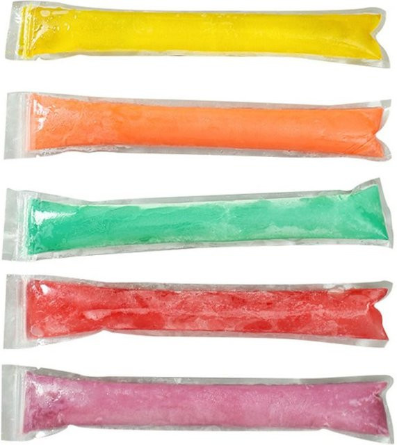 Wiederverwendbare transparente Eis am Stiel Beutel aus Kunststoff mit Trichter und Reißverschluss-Verschluss - Bild 1