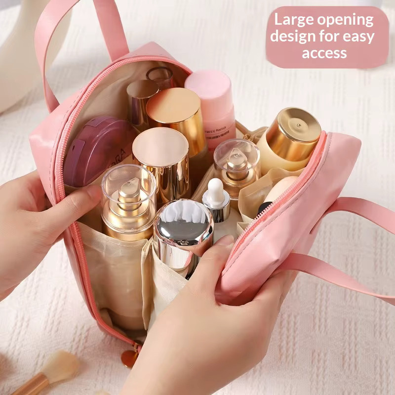 LIJIAO Kosmetiktasche in Muschelform, wasserdichte Make-up Aufbewahrungstasche für Reisen, Pink - Bild 2