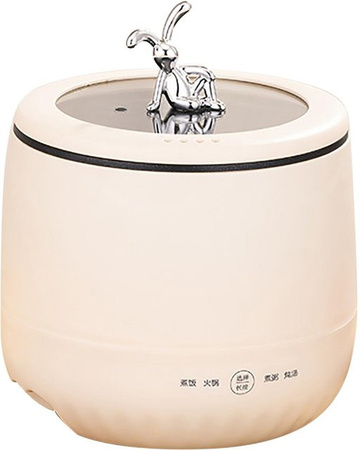 TOMTOP JMS Mini-Reiskocher, 1,8 l, intelligenter elektrischer Reiskocher für Getreidesuppe, Brei und Eintöpfe, beige, antihaftbeschichtet