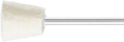 PFERD harte Filzpolierstifte in Winkelform, Durchmesser: 15 mm, Schaft-Durchmesser: 3 mm, Farbe: Weiß, 10 Stück - Bild 1