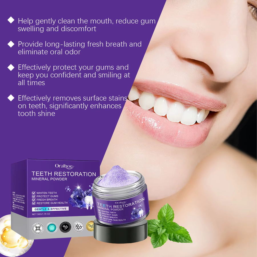 Oralhoe Zahnaufhellungspulver, Lavendelextrakt, 50g, Unisex - Bild 5