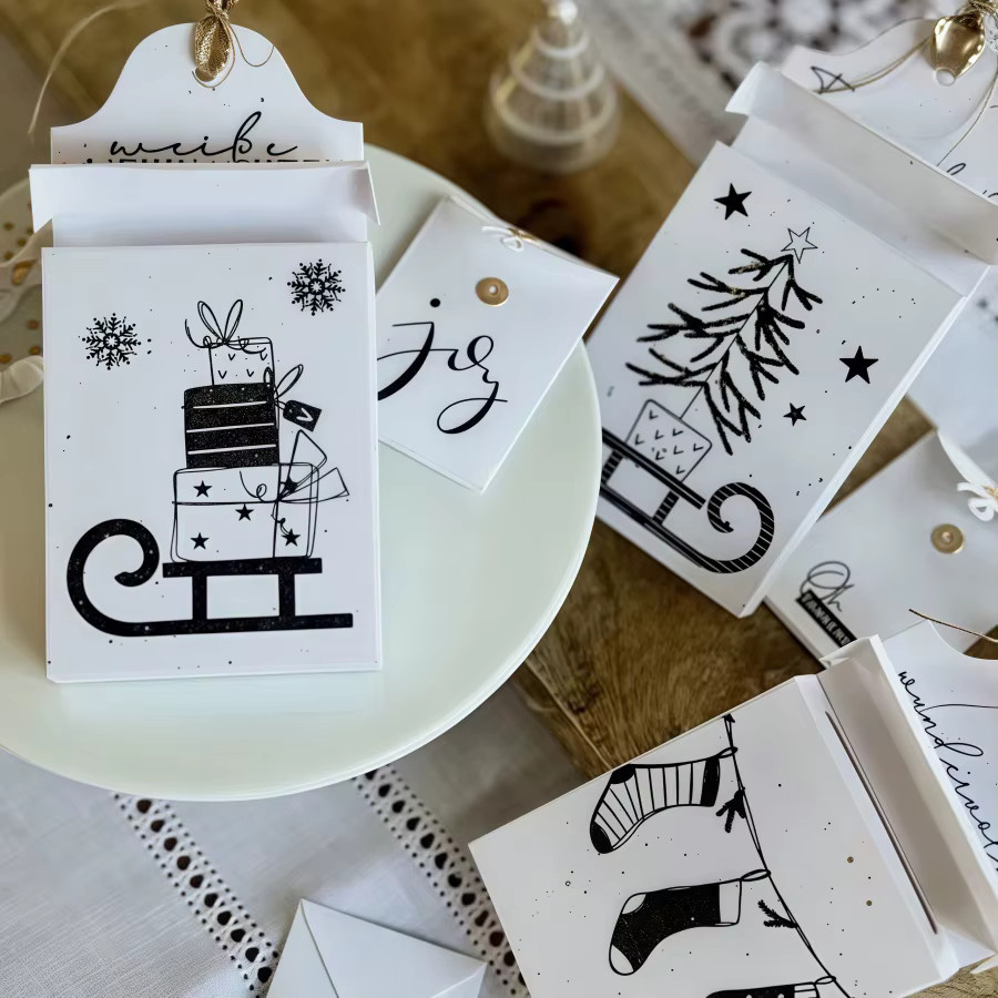 Metall-Stanzformen für DIY Scrapbooking und Kartenherstellung mit Briefkasten, Basislabel und rechteckigem Umschlag zur Prägung und Basteldekoration - Bild 3