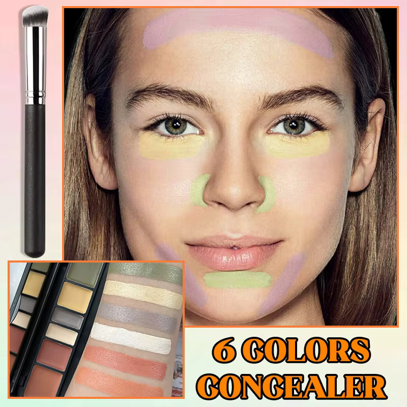 VERONNI Concealer-Palette, 6 Farben, Creme, mit Pinsel - Bild 2