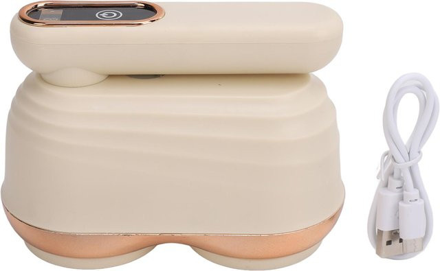 OutsideWorld Fusselentferner mit Doppelkopf in Kaffeebraun, wiederaufladbar mit 2000mAh, 20000 U/min und LED HD Digitalanzeige - Bild 1