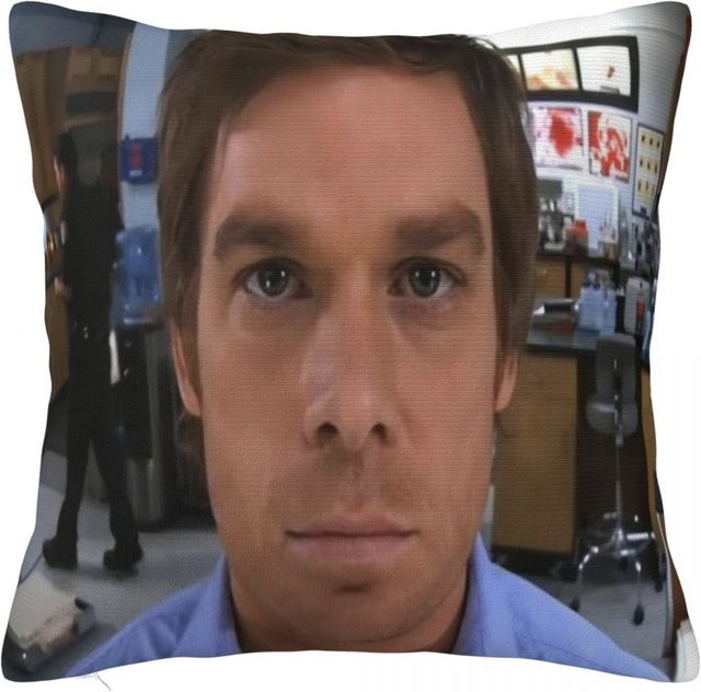 Quadratischer Kissenbezug Dexter Morgan Harrys Code Merch, Mehrfarbig, B/T/H: 30,48 x 30,48 x 0 cm - Bild 1