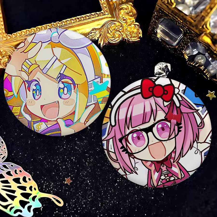 Kayou Anime Project SEKAI Metall-Pin runder Cartoon-Anstecker in Multicolour - Bild 3