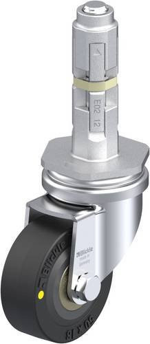 Blickle Lenkrolle LRA-VPA 50K-EL-E02 in Schwarz und Silber mit 50 mm Rad-Durchmesser und einer Tragfähigkeit von max. 30 kg - Bild 1