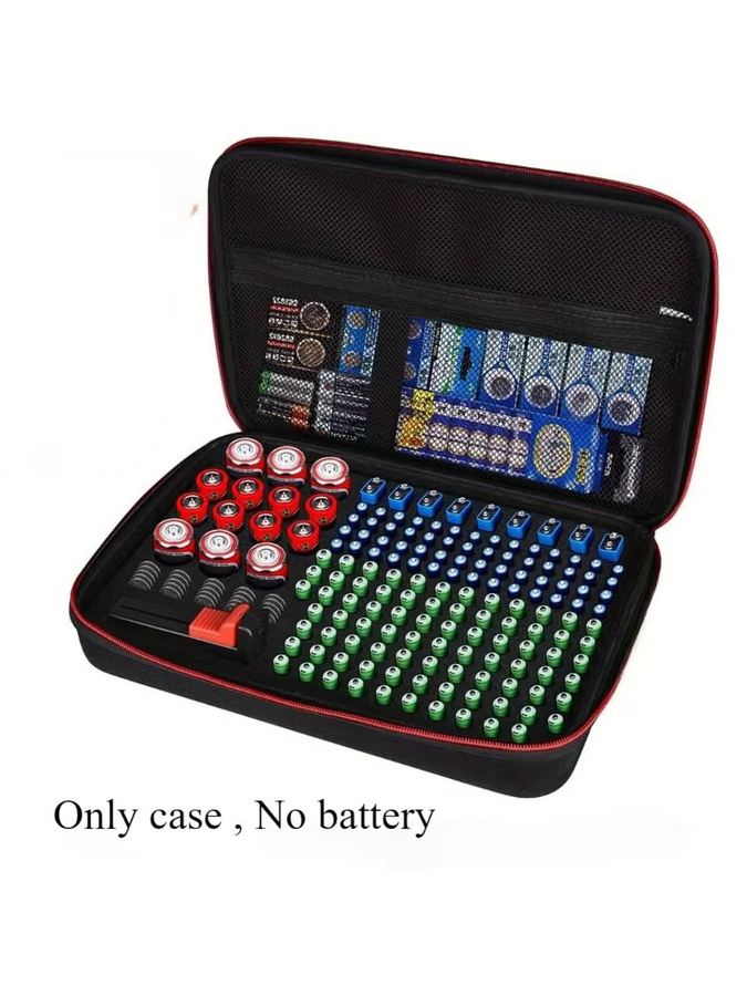 Lousxy Batterie-Aufbewahrungs-Organizer in Schwarz für AAA, AA, C, D und 9V Batterien mit Platz für bis zu 198 Batterien - Bild 5