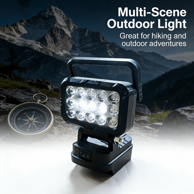 Makita LED-Arbeitsleuchte für 18V Li-Ionen-Akkus mit 15 LEDs in Schwarz - Bild 1