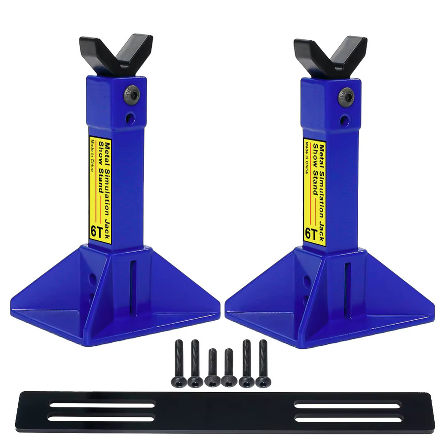 AJRC Mini Jack Steht Dekoration Reparatur Werkzeug, 2-teiliges Set, Metall, Blau - Bild 3