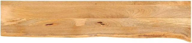 vidaXL Tischplatte aus massivem Mangoholz mit Baumkante, Farbe: Braun, B/T/H: 180 x 20 x 2,5 cm - Bild 1
