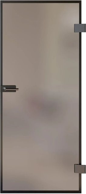Skyscope Portal Drehtür-Set Slimwork aus Glas und Aluminium, Farbe: Satiniert, B/H: 95,9 x 209,7 cm, DIN Rechtsausführung - Bild 1
