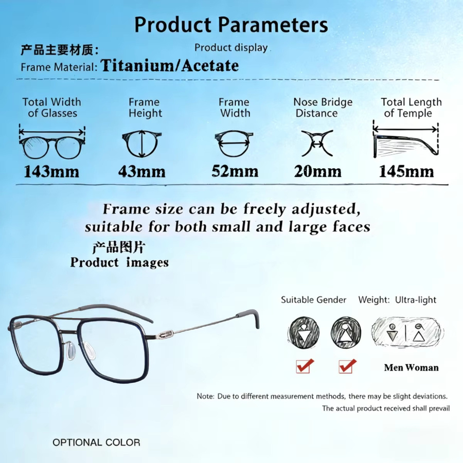 CHARMLIBRARY Lesebrille, Titan, Vollrand, Square, Unisex - Bild 2