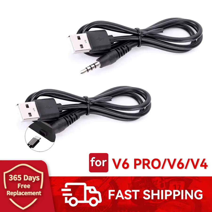 EJEAS USB-C und 3,5mm Klinke Ladekabel für V6 PRO Plus, V4 Plus und Motorrad Helm Intercom Headset Zubehör in Schwarz - Bild 3