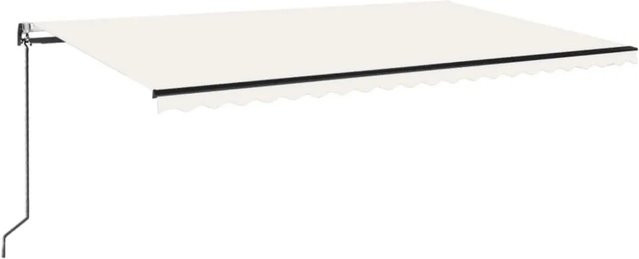 vidaXL Automatische Markise mit LED und Windsensor aus Aluminium und Polyestergewebe, Farbe: Creme, B x A: 500 x 350 cm - Bild 1