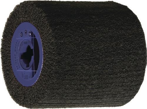 Tecwerk Satinierwalze aus Vlies in Schwarz für satin-matt Oberflächen, Durchmesser: 100 mm, Breite: 100 mm, Florhöhe: 19 mm - Bild 1