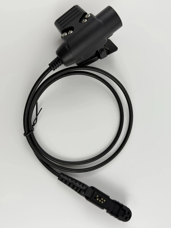 KEEPTOP Taktischer U94 PTT 7.1 Kabelstecker Headset-Adapter für Motorola Walkie Talkie in Schwarz - Bild 3