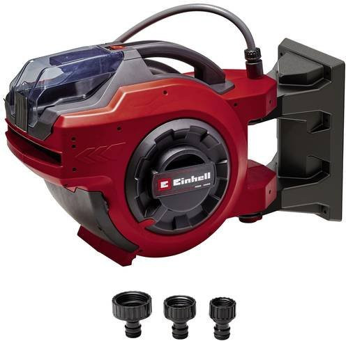 Einhell GE-HR 18/30 WH Li-Solo Schlauchtrommel in Rot mit Wandhalterung und Anschlussschlauch für Power X-Change Systeme - Bild 1